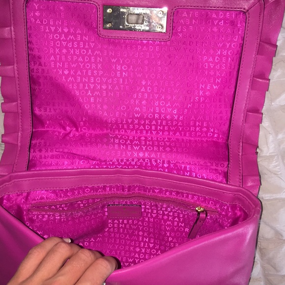 Kate Spade New York Pink Ruffle Crossbody Purse - Picture 6 of 6